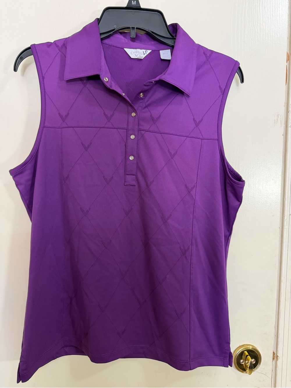 Callaway Women’s Golf Purple Sleeveless Polo Top - Performance Stretch (210)